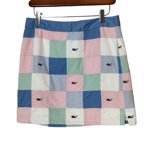 Vineyard Vines Patchwork Mini Skirt - Blue, Pink, Green, White - Picture 1 of 6